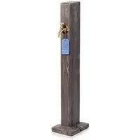 YourCasa Gartenbrunnen Forest Wassersäule Garten Holzoptik, Made in Europe, Holzoptik, Bodenplatte