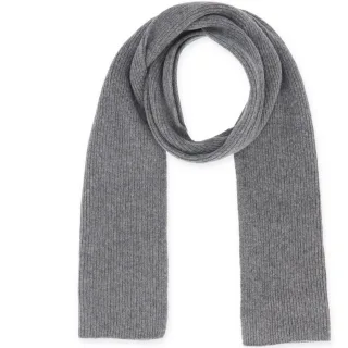 Halsüberkopf Accessoires - 180x28 Schal Rippe grau - Gr. - OS