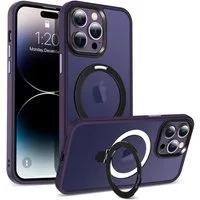 CoolGadget Handyhülle Hybrid Luxury Handy Case für iPhone 14 Pro Max 6,7 Zoll, Hülle Massiv Metallring aufklappbar Schutzhülle für Magsafe Zubehör