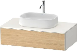 Duravit Zencha Konsolenwaschtischunterbau wandhängend Natur Eiche & Weiß Matt & Supermatt 1000x550x2 ZE4811030840000