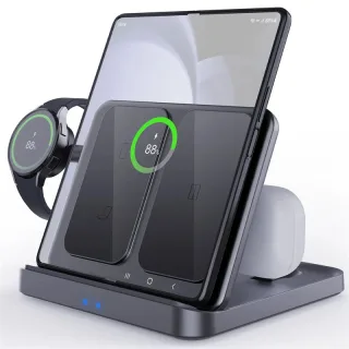 KCFold F16 15W Foldable Wireless Desktop Charger Fast Wireless Charging Pad for Smart Phones for iPhone 15 14 13 for Sam