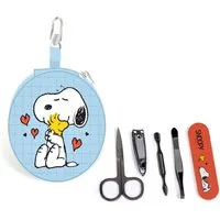 Puckator Maniküre-Pediküre-Set Peanuts Day of the Dead Totenkopf, 5-tlg., Set, inkl. Nagelclip Nagelschere Pinzette Nagelfeile Nagelhauschieber
