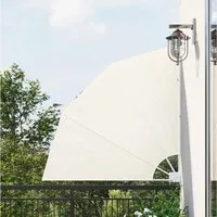 furnicato Markise Balkonfächer Sichtschutz 140 x 140 cm Creme (1-St) Witterungsbeständige Gartenmarkise, klappbar und UV-beständig