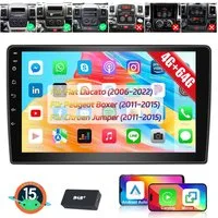 ESSGOO 9'' Android 15 Für Fiat Ducato 2006-2023 DAB+ 4+64G Carplay GPS Navi Autoradio (RDS, FM, AM, DAB+ (optional), Wireless Apple Carplay & Android Auto,2 DIN,WiFi)