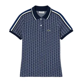 Lacoste - Poloshirt für Damen, Jacquard, Schmal, kurzärmlig (Methyl-Blau)