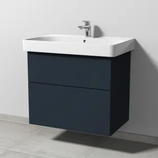 Sanipa 3way Waschtischunterbau zu Geberit Smyle Square Waschtisch mit 2 Auszügen, Marine-Matt SP6721R