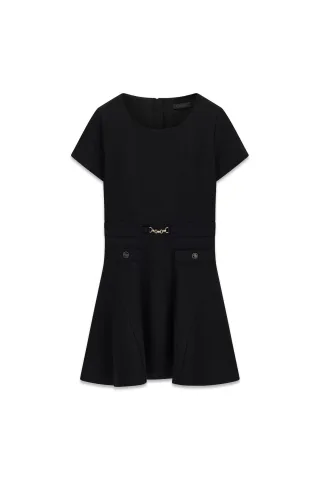 Guess - SS WANDA FLARE CHAIN DRESS Jet Black A996 - Gr. - S