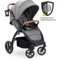 Hauck Kinder-Buggy UpTown Black - XXL - Melange Grey, Sportwagen mit Liegefunktion & Einhand-Faltung inkl. Zubehör bis 22 kg