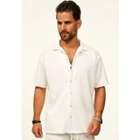CARISMA Kurzarmhemd mit Struktur als lässiges Sommerhemd - Poloshirt für Herren Herren Polohemd T-Shirt im Regular-Fit - Strandhemd