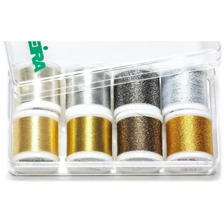 MADEIRA Stickgarn Metallic "Gold und Silber", Inhalt: 8 Spulen