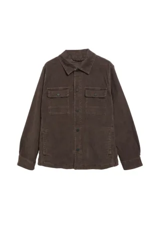 s.Oliver Red Label - Cord-Hemdjacke braun - Gr. - S