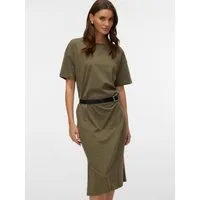 Vero Moda Shirtkleid VMMOLLY SS OVERSIZE CALF DRESS NOOS Baumwolle, regular fit