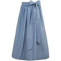 MarJo Dirndlschürze Dirndlschürze Langenstein 70cm Länge himmelblau