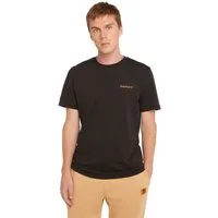 Timberland T-Shirt Small Linear Logo Print Tee mit Rundhalsausschnitt, Kurzarm-Design, unifarben, aus Baumwolle
