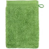 Möve Waschhandschuh Superwuschel 100% Premium Cotton Baumwolle, Walkfrottier (1-St), mit Biesenbordüre und praktischem Kordelaufhänger, einfarbig, weich
