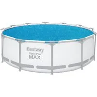 Bestway Solarabdeckplane Ø 356 cm (Packung, 1-St., für 366 cm Frame Pools / Stahlwandpools & 366 / 396 cm Fast Set™ Pools), Selbstschwimmend