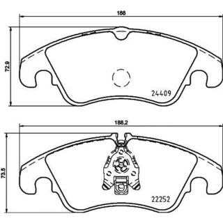 Hella Bremsbel?ge vorne Audi A6 A7 Q5