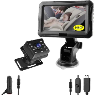 HD 1080P 4.3 Inch Car Rear View Monitor IPS Screen Night Vision 150 Degree Wide Angle Waterproof Camera Rearview System