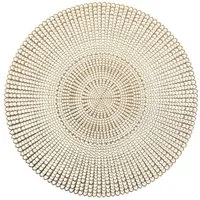 Zeller Present Platzset Cut out, (1-St), Kunststoff, rund, gold, Ø41 cm (1 Stück)