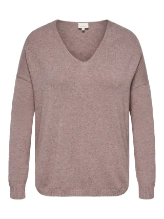 ONLY CARMAKOMA - CARMARGARETA LS PULLOVER KNT NOOS Rose Brown - Gr. - 48