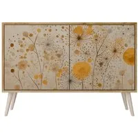 SPACEREBELS Kommode Sideboard Komodenschrank Möbel für Wohnzimmer Flur Esszimmer, mit 2 Türen oder mit 3 Türen