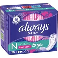 always Slip-Einlage Daily Normal to go mit Frischeduft, 20 Stück