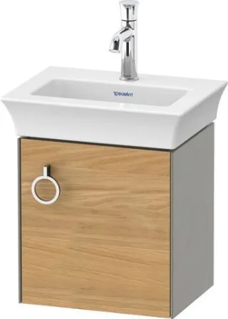 Duravit White Tulip Waschtischunterbau wandhängend Natur Eiche & Stein Grau Matt & Seidenmatt 384x29 WT4250RH592