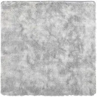 vidaXL Teppich Teppich Shaggy Hochflor NAVARRA Silbergrau 160x160 cm Polyester, Quadrat