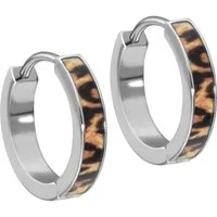 FILANGO Paar Creolen Titan Ohrclicker Creolen LEOPARD (Creolen, 1-tlg)