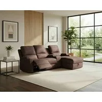 OTTO home Ecksofa NAPORI Microfaser, Multimediasofa, 3er Kinosessel XXL, L-Form, Kinosofa, manuelle o. elektr. Relaxfunktion, Staufach, Getränkehalter