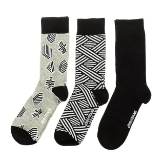 Pack-3 High-Top-Socken mit Antidruck-Bündchen JF3LSMC01-MULTICOLOR Mann