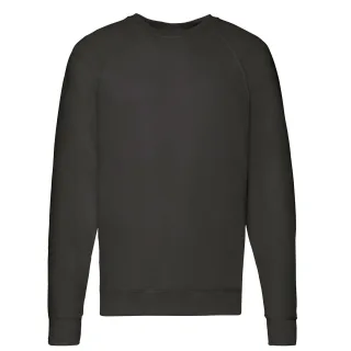 Fruit of the Loom - Sweatshirt für Herren/Damen Unisex Raglanärmel (Schwarz)