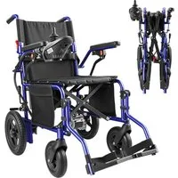 Vankel Elektrorollstuhl Elektrisch Faltbar Leicht bis 150KG, Faltbar, 25 km, seniorenmobil, 2x250W, 6,00 km/h E-Rollstuhl