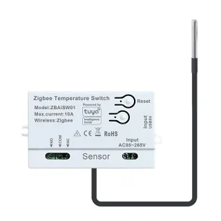 Tuya ZBAiSW01 Zigbee3.0 Smart Temperature Switch 10A Dry Contact Smart Thermostat Voice App Remote Control Timer Functio