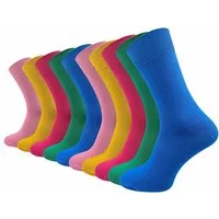 GAWILO Socken für Damen und Herren aus 100% Baumwolle ohne Naht (10 Paar) mit venenfreundlichem Komfortbund
