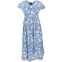 Guru-Shop Midikleid Luftiges Boho Sommerkleid, handbedrucktes.. alternative Bekleidung