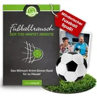mitmach-krimi Spiel Krimi-Dinner, Fussballrausch der Tod wartet abseits - Spiel für 4 Personen