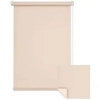 Verdunklungsrollo Klemmfix Verdunkelungsrollo 45x150 cm beige [Stoffbreite: 42cm], Victoria M., blickdicht, ohne Bohren, freihängend, Klemmfix, mit Kindersicherung, für Fenster und Türen, Sonnenschutz Sichtschutz