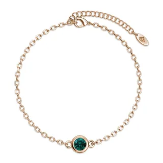Geburtsstein-Armbänder - Roségold und Dunkelgrün