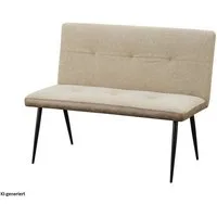 HTI-Living Polsterbank 2-Sitzer Bank Antikbraun/Taupe Joschka (Stück, 1-St., 1 Sitzbank), Küchenbank Sitzbank