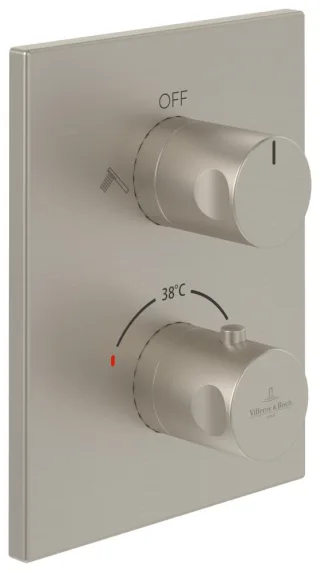 Villeroy & Boch Unterputz-Thermostat Universal Taps 150x190x58mm Eckig Brushed Nickel Matt TVD00065300064