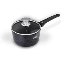 HOMELUX Kasserolle 16/28/20 cm Milchtopf Induktion Topf mit Ausgießer Abnehmbarer Griff, Aluminium, induktionsgeeignet