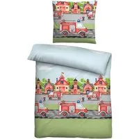 Biberna Kinderbettwäsche 0004523, Feinbiber, 2 teilig, wohlig warm + weich, pflegeleicht, 100% Baumwolle, Reißverschluss