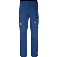 Bergson Outdoorhose FROSLEV Bermuda Zipp-Off Herren Wanderhose, recycelt, elastisch, 7 Taschen, Normalgrößen, blau