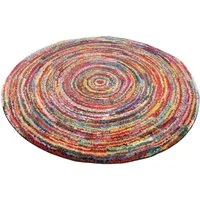 OCI DIE TEPPICHMARKE Hochflor-Teppich Sixteen Round, rund, Höhe: 25 mm, Langflor, Shaggy, modernes Design, Wohnzimmer, Kinderzimmer
