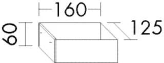 Burgbad mittl. Box 60x160x125, ACCG013 ACCG013