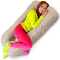 Amilian Seitenschläferkissen Stillkissen XXL Schwangerschaftskissen, Set, 1-tlg., Pregnancy Pillow, geräuscharme Füllung abnehmbarer Bezug mit Reißverschluss