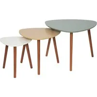 Atmosphera Créateur d'intérieur Beistelltisch Beistelltische Tränenform MILEO, 3er-Set (funktional), keine