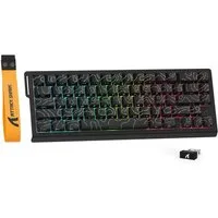 ATTACK SHARK X68PRO HE 8KHz Rapid Trigger Wireless Gaming-Tastatur,0,01mm RT Gaming-Tastatur (Hall-Effekt-Magnetschalter,BT/2.4G/Kabel,RGB)