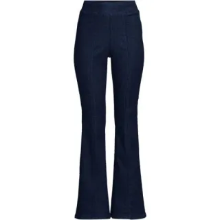 Travel-Schlagjeans High Waist, Damen,  Blau, Elasthan/Baumwoll-Mischung/Viskose-Mischung, by Lands' End
